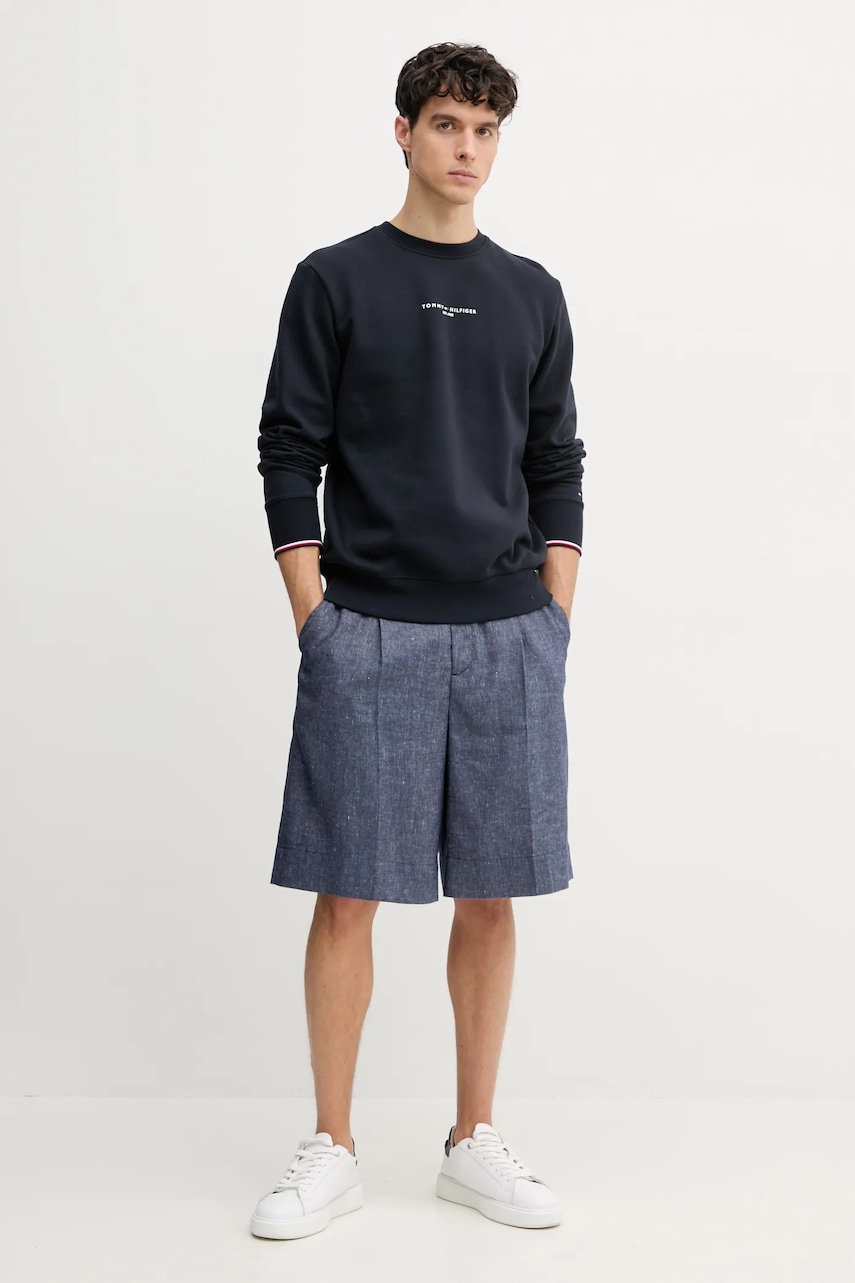 Кофта Tommy Hilfiger мужская цвет синий с принтом MW0MW37471 Кофта Tommy Hilfiger мужская цвет синий с принтом MW0MW37471