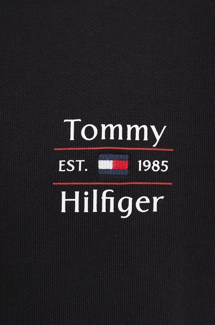 Бавовняна кофта Tommy Hilfiger чоловіча колір чорний з принтом MW0MW38673 