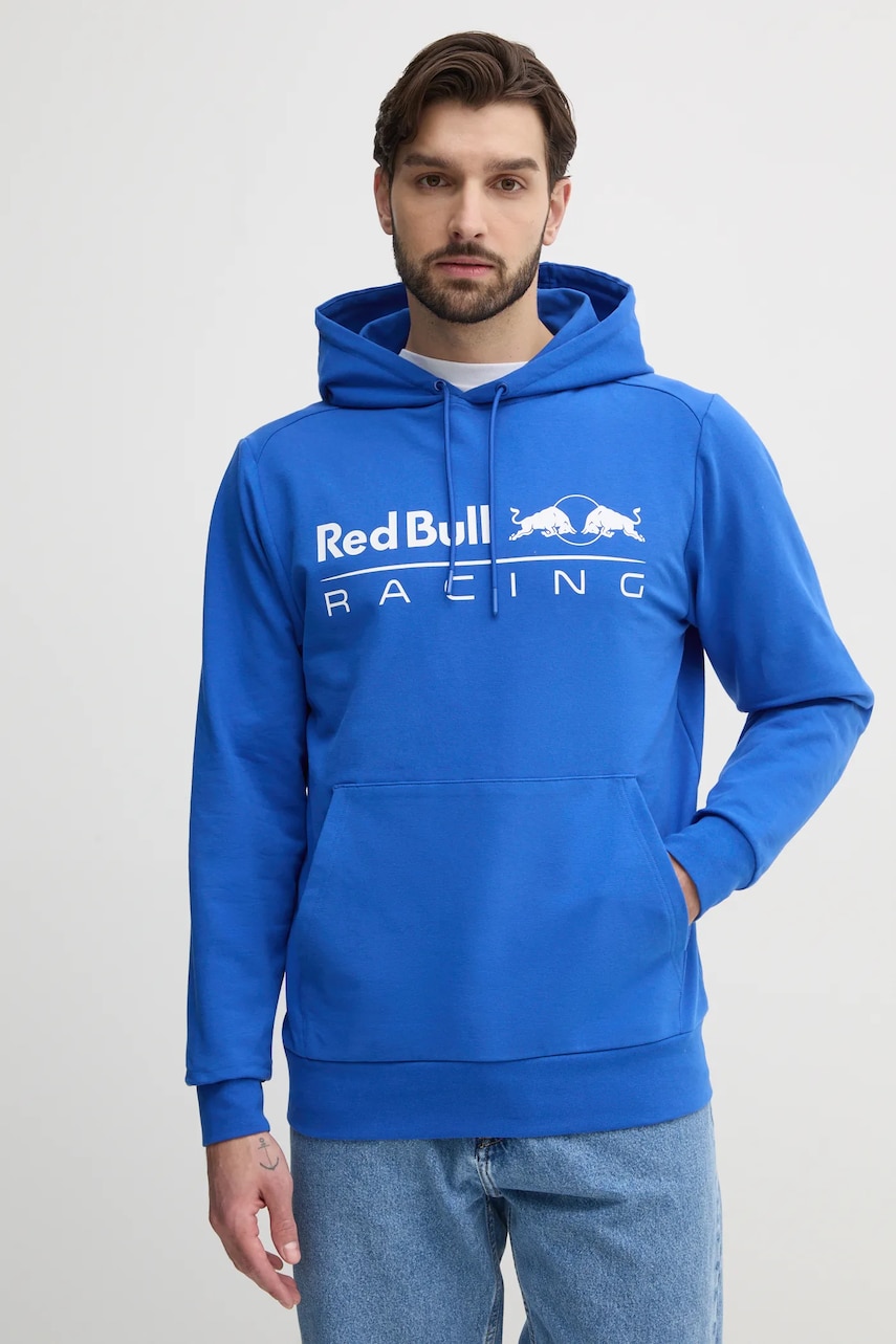 Red Bull Racing x Pepe Jeans bluza TEAM LOGO HOODY barbati, culoarea violet, cu glugă, cu imprimeu, RM580016 Red Bull Racing x Pepe Jeans bluza TEAM LOGO HOODY barbati, culoarea violet, cu glugă, cu imprimeu, RM580016