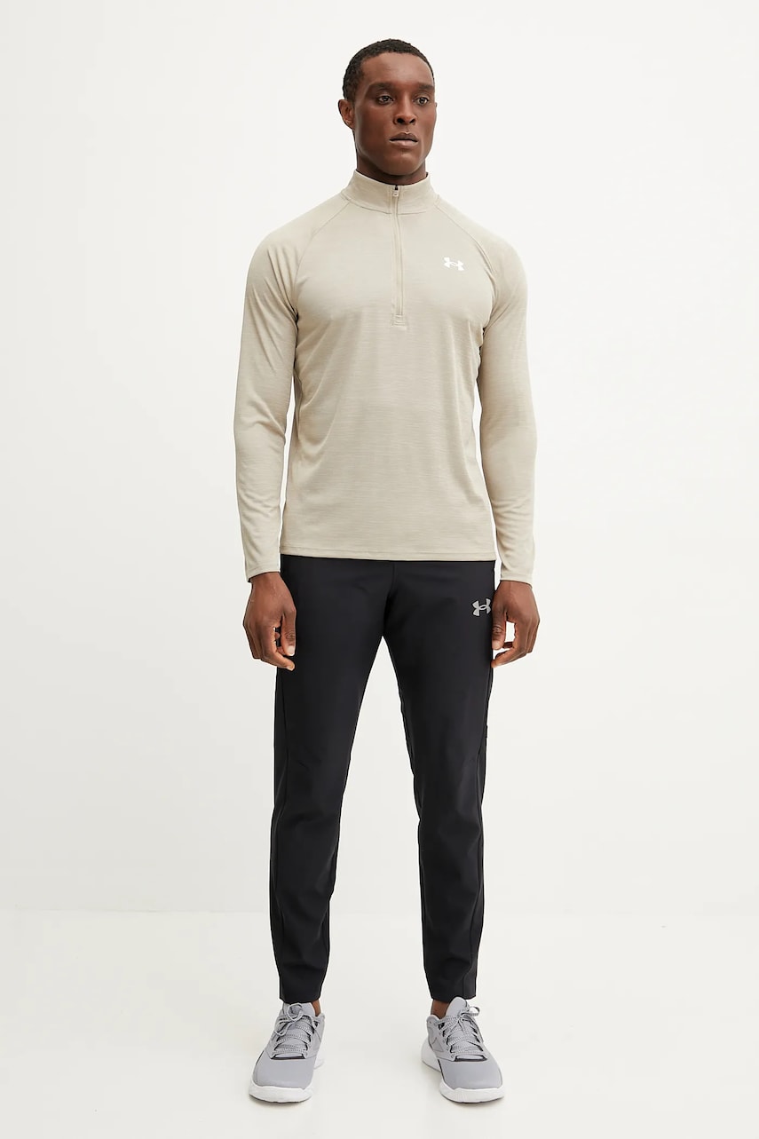 Кофта для тренинга Under Armour Tech Textured цвет бежевый узор 1382797 Кофта для тренинга Under Armour Tech Textured цвет бежевый узор 1382797