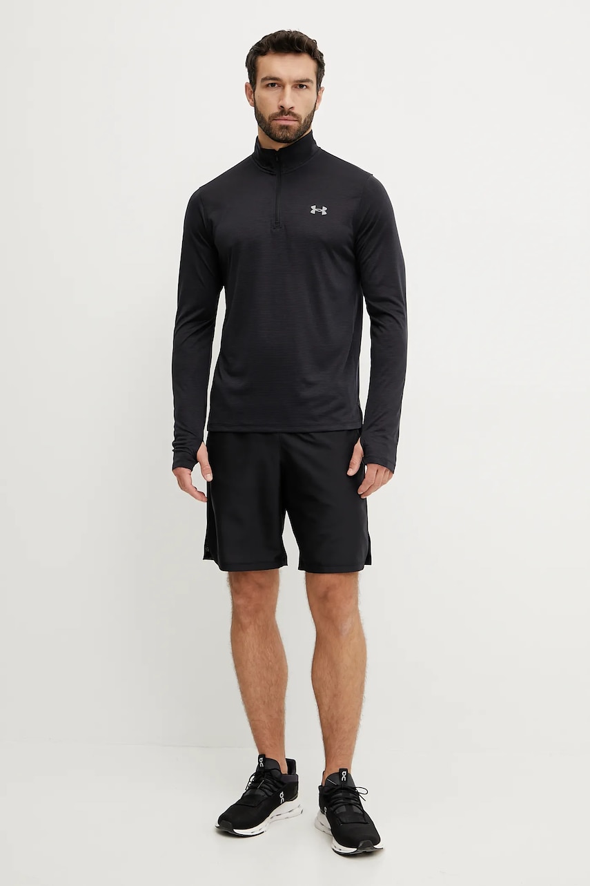 Толстовка для бега Under Armour Launch цвет чёрный однотонная 6005542 Толстовка для бега Under Armour Launch цвет чёрный однотонная 6005542