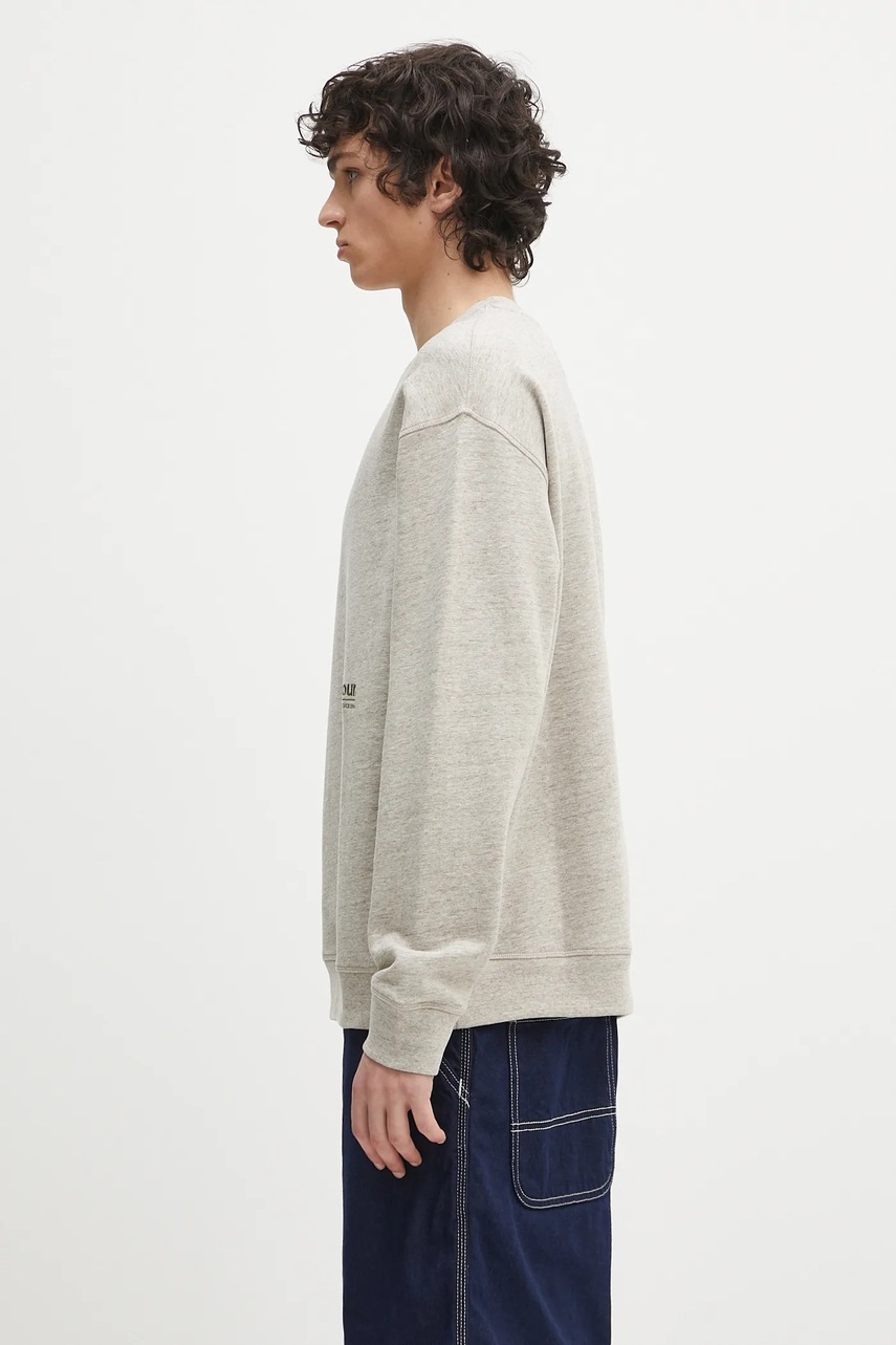 Кофта Barbour Barbour Calton OS Fit Crew Sweatshirt мужской цвет бежевый меланж MOL0676