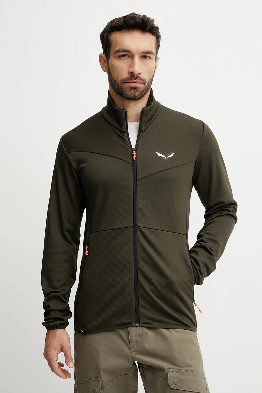 Salewa hanorac Puez Cammino culoarea verde, neted, 00.0000029094