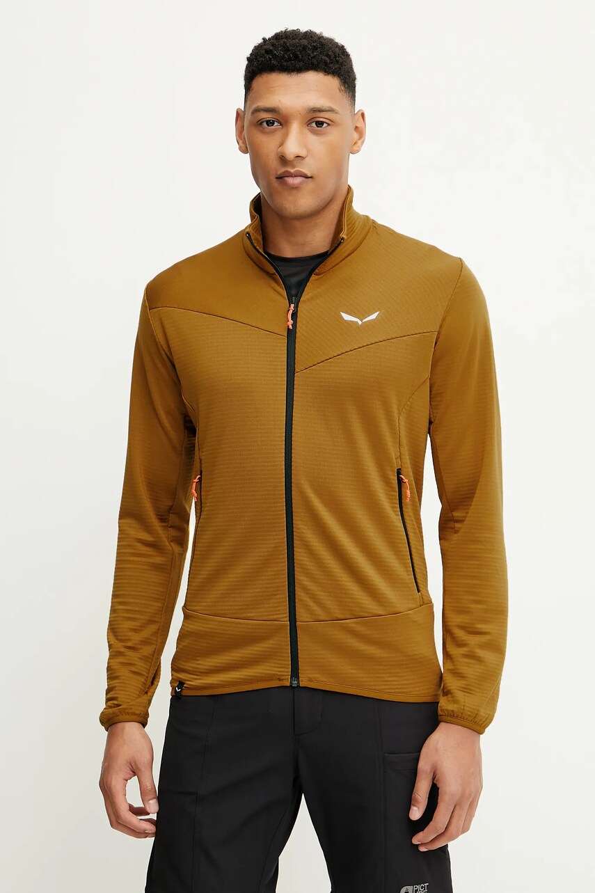 Salewa hanorac Puez Altavia culoarea maro, neted, 00.0000029138