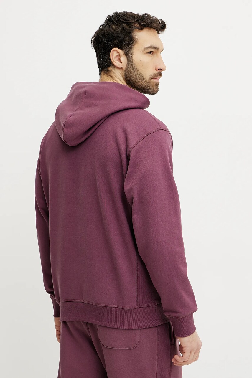 New Balance pamut melegítőfelső bordó, férfi, nyomott mintás, MT51512FDP termék 2. képe
