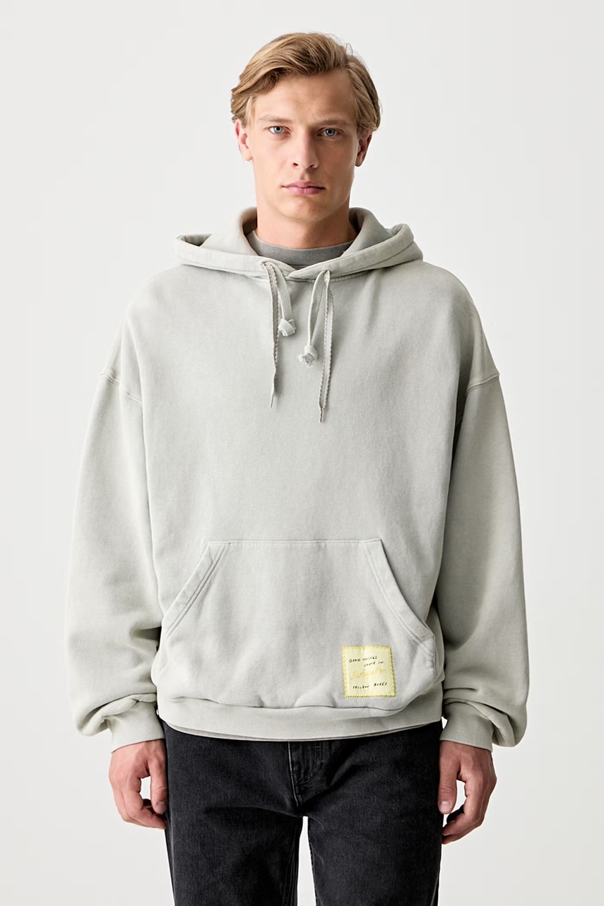 Axel Arigato Patch Washed Hoodie bluza z kapturem bawełniana męska