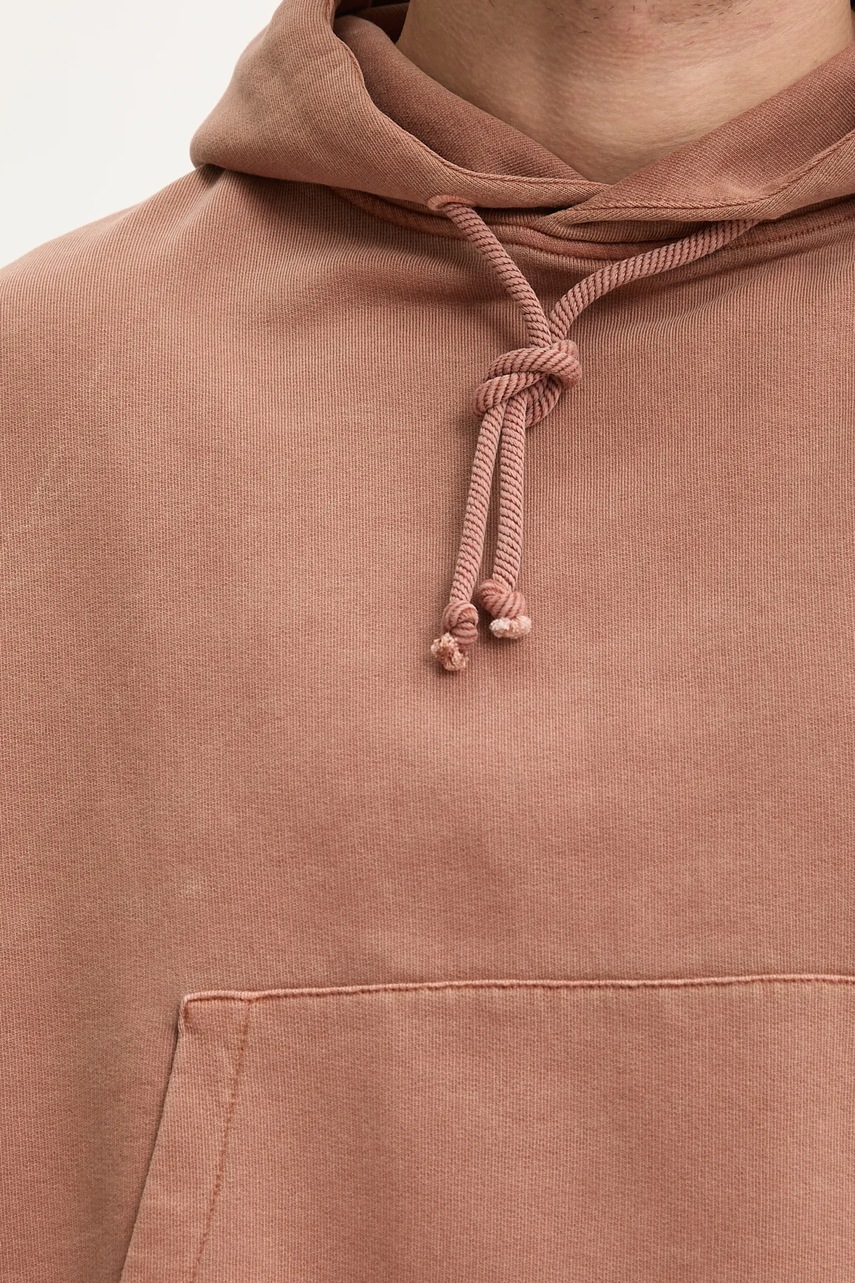 Βαμβακερή μπλούζα CAMPERLAB χρώμα: πορτοκαλί, με κουκούλα, AU00018.002 φωτογραφία