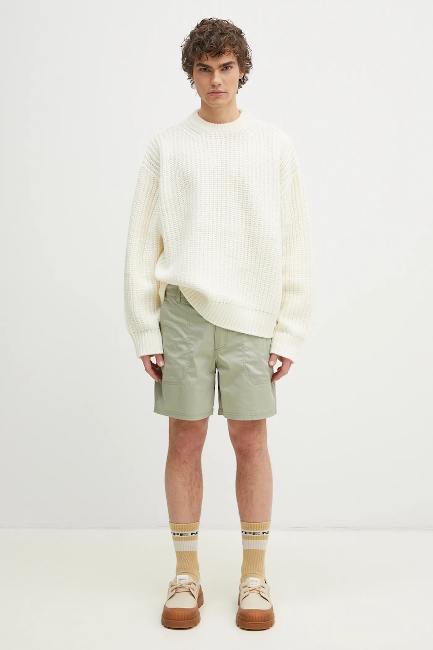 Sveter s prímesou vlny MKI MIYUKI ZOKU Chunky Rib Knit Crewneck