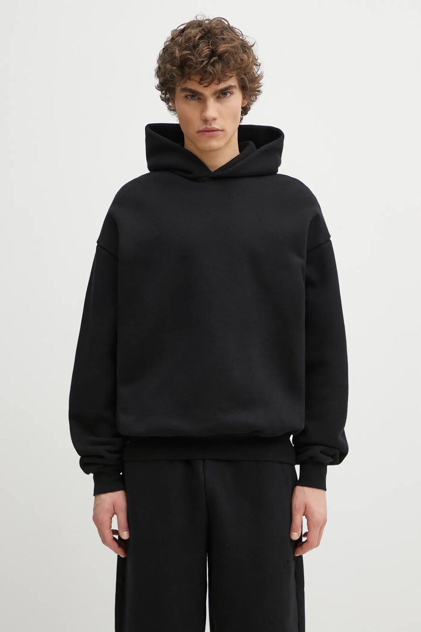 MKI MIYUKI ZOKU hanorac de bumbac 800 Gsm Superweight Hoody barbati, culoarea negru, cu glugă, neted, 800.GSM.SUPERW.HBL