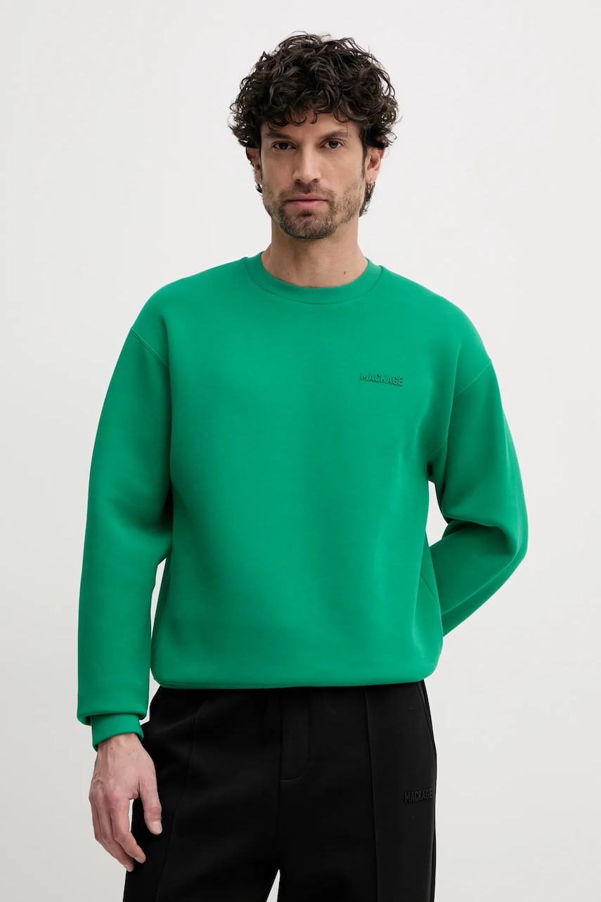 MACKAGE bluza barbati, culoarea verde, neted, JULIAN