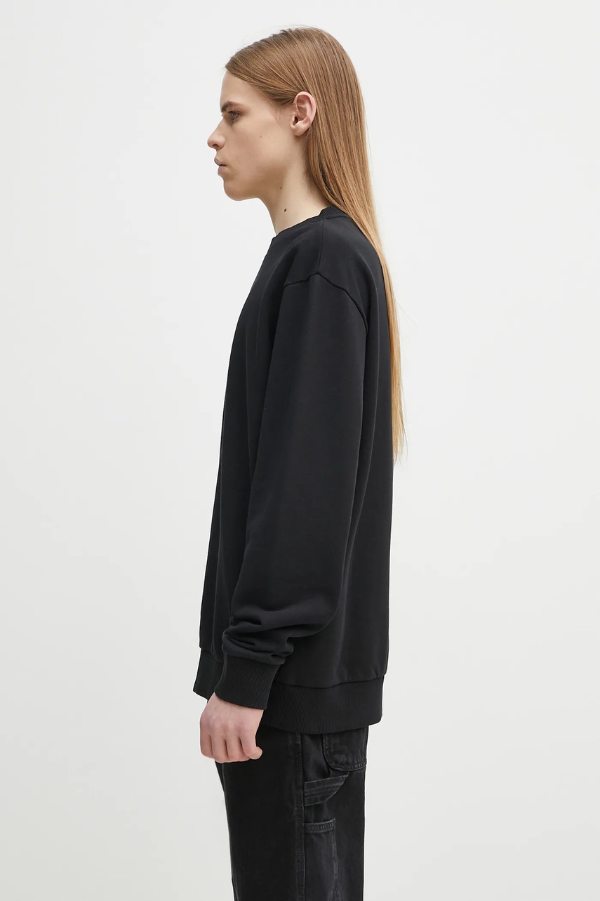 Хлопковая кофта Marcelo Burlon Bunny Heart Regular Crewneck Black Red мужская цвет чёрный с принтом CMBA009S25FLE0031025 Хлопковая кофта Marcelo Burlon Bunny Heart Regular Crewneck Black Red мужская цвет чёрный с принтом CMBA009S25FLE0031025