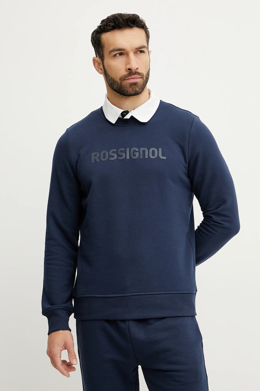 Rossignol bluza Prarion barbati, culoarea albastru marin, cu imprimeu, RLNMS07 Rossignol bluza Prarion barbati, culoarea albastru marin, cu imprimeu, RLNMS07
