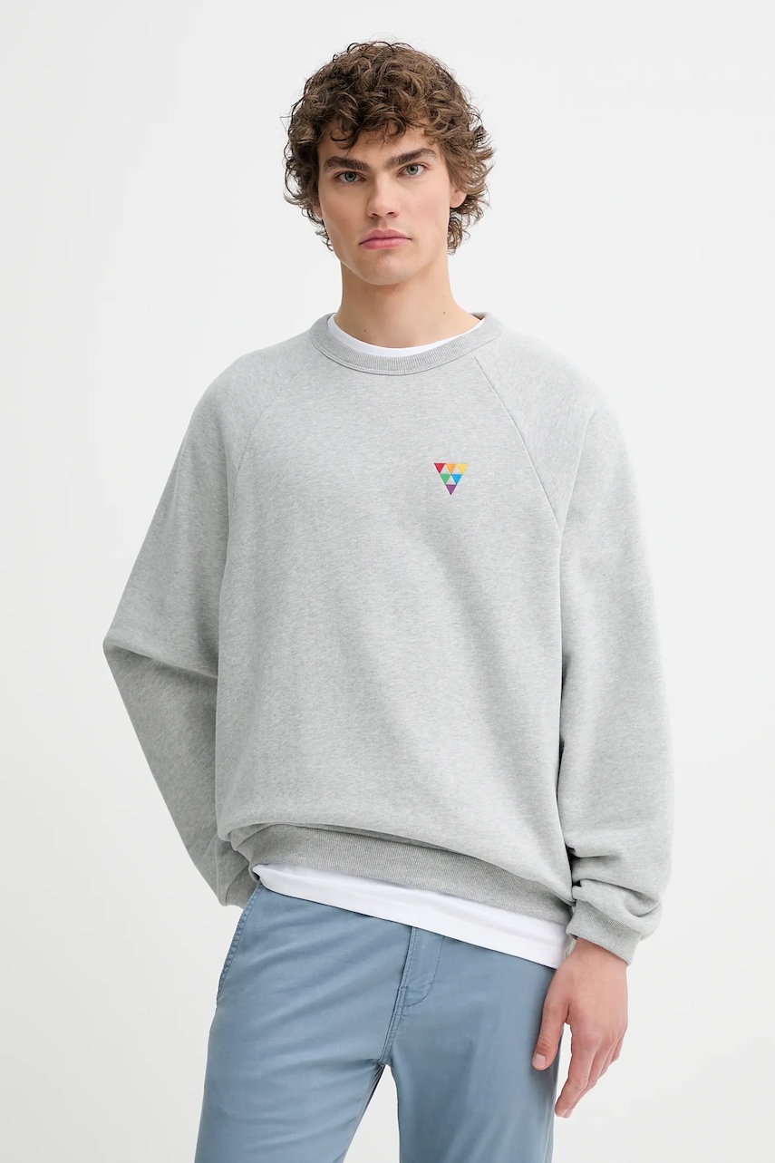 Levi\'s hanorac de bumbac PRIDE RELAXED CREW culoarea gri, melanj, 002FC