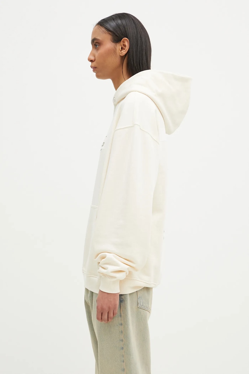 Хлопковая кофта Filling Pieces цвет бежевый с капюшоном с принтом 80699849936 Хлопковая кофта Filling Pieces цвет бежевый с капюшоном с принтом 80699849936