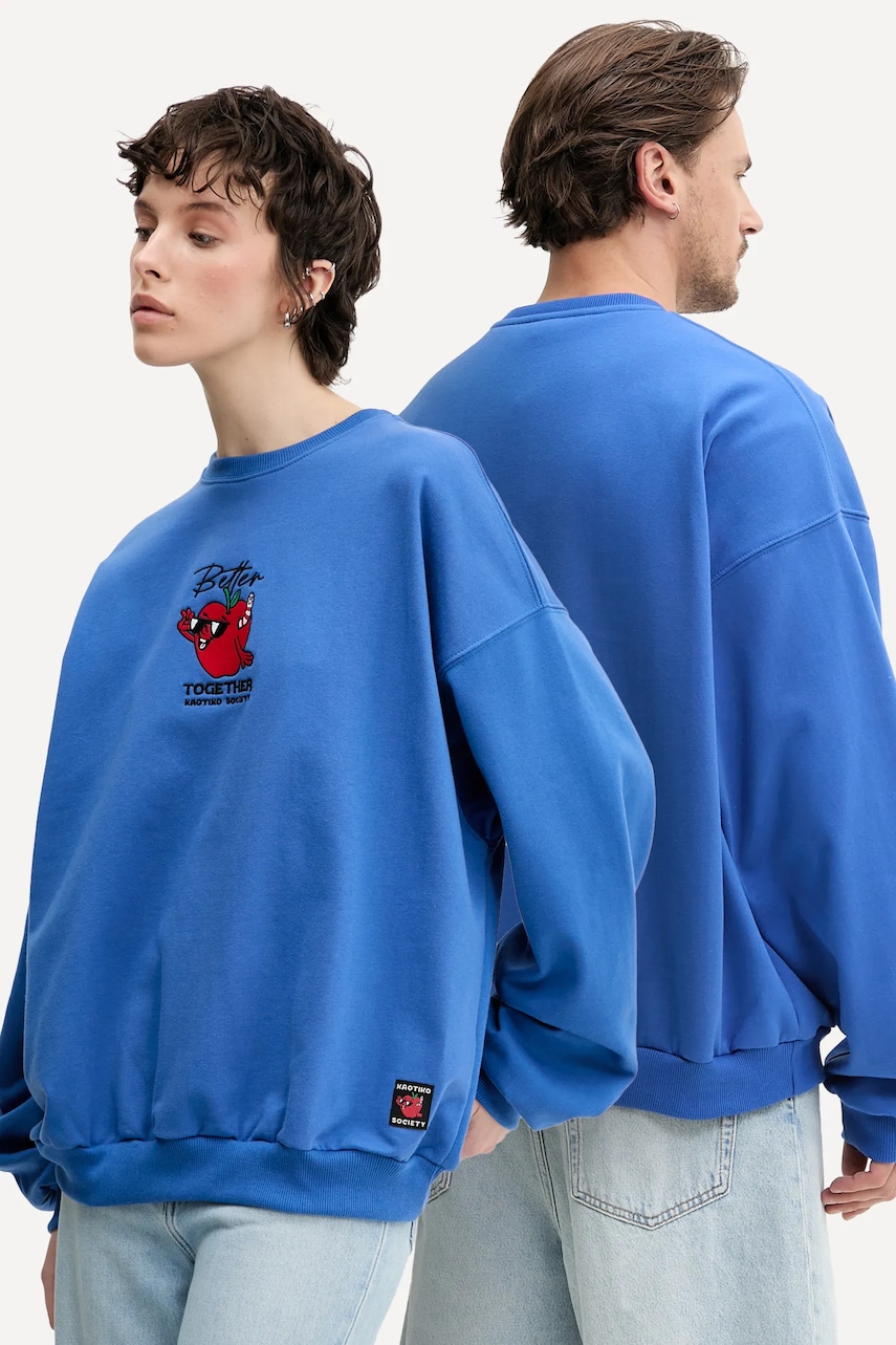 Kaotiko bluză culoarea violet, cu imprimeu, AQ037-01-G002