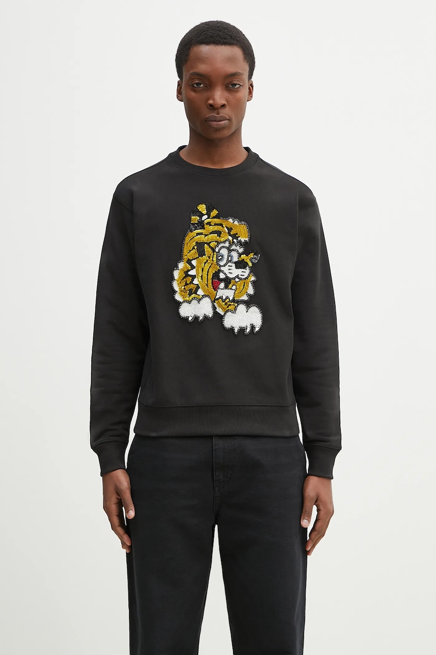 Kenzo hanorac de bumbac x Verdy culoarea negru, cu imprimeu, FF58SW2764MC.99J