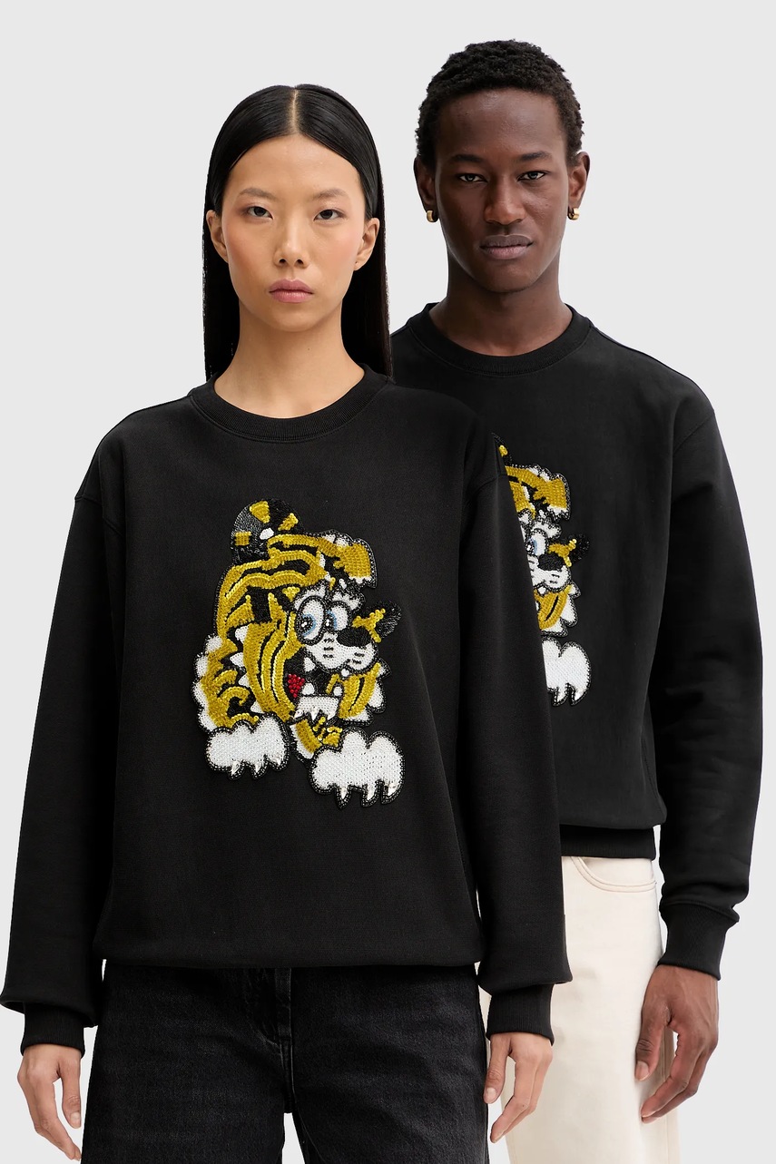 Kenzo hanorac de bumbac x Verdy culoarea negru, cu imprimeu, FF58SW2764MC.99J