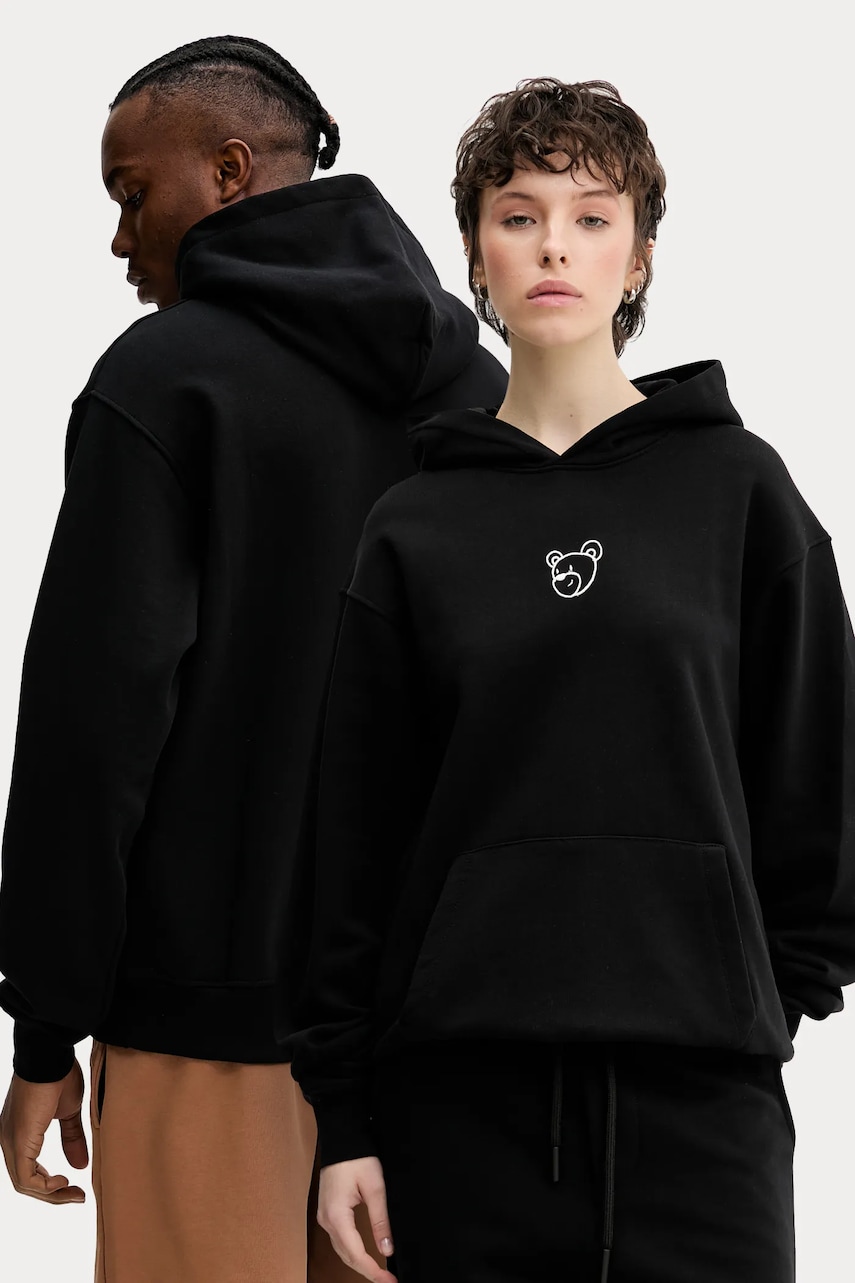 Inbetweeners hanorac de bumbac culoarea negru, cu glugă, cu imprimeu, S5TWUAHS024