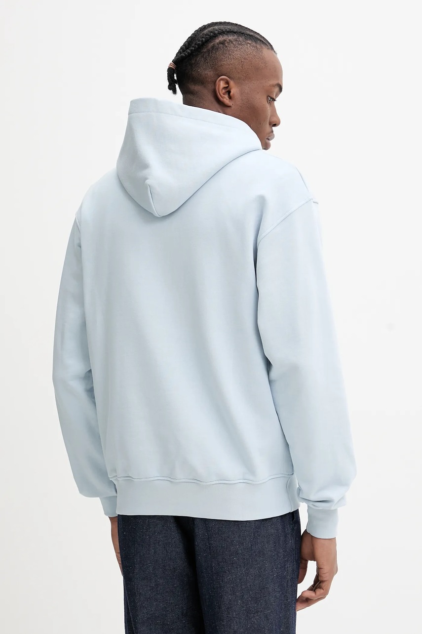 Βαμβακερή μπλούζα Inbetweeners χρώμα: μπλε, με κουκούλα, S5TWUAHS032 φωτογραφία