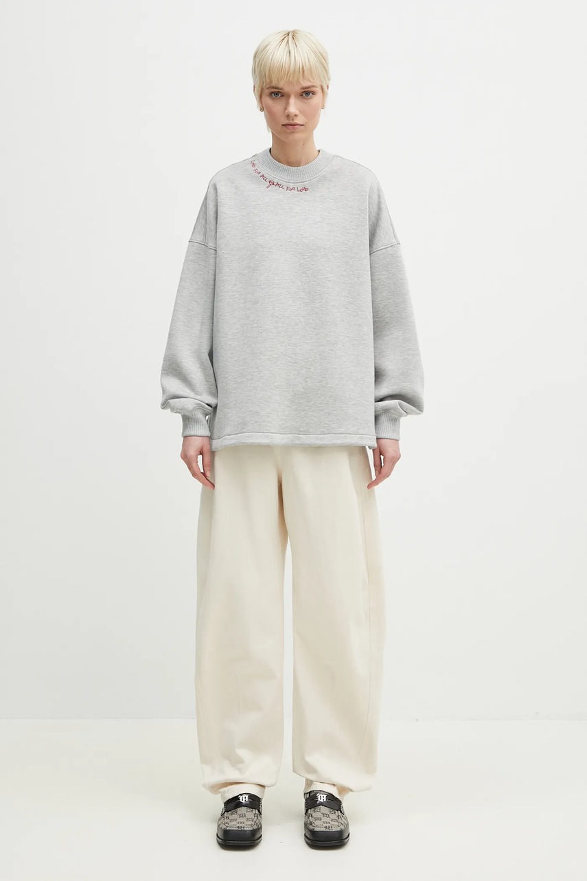 Mikina Fiorucci Neoprene Embroidered Neck Relaxed Fit (obrázek 11)