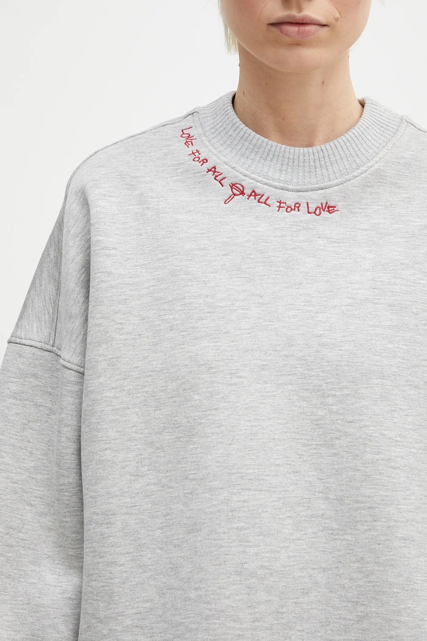 Mikina Fiorucci Neoprene Embroidered Neck Relaxed Fit (obrázek 8)