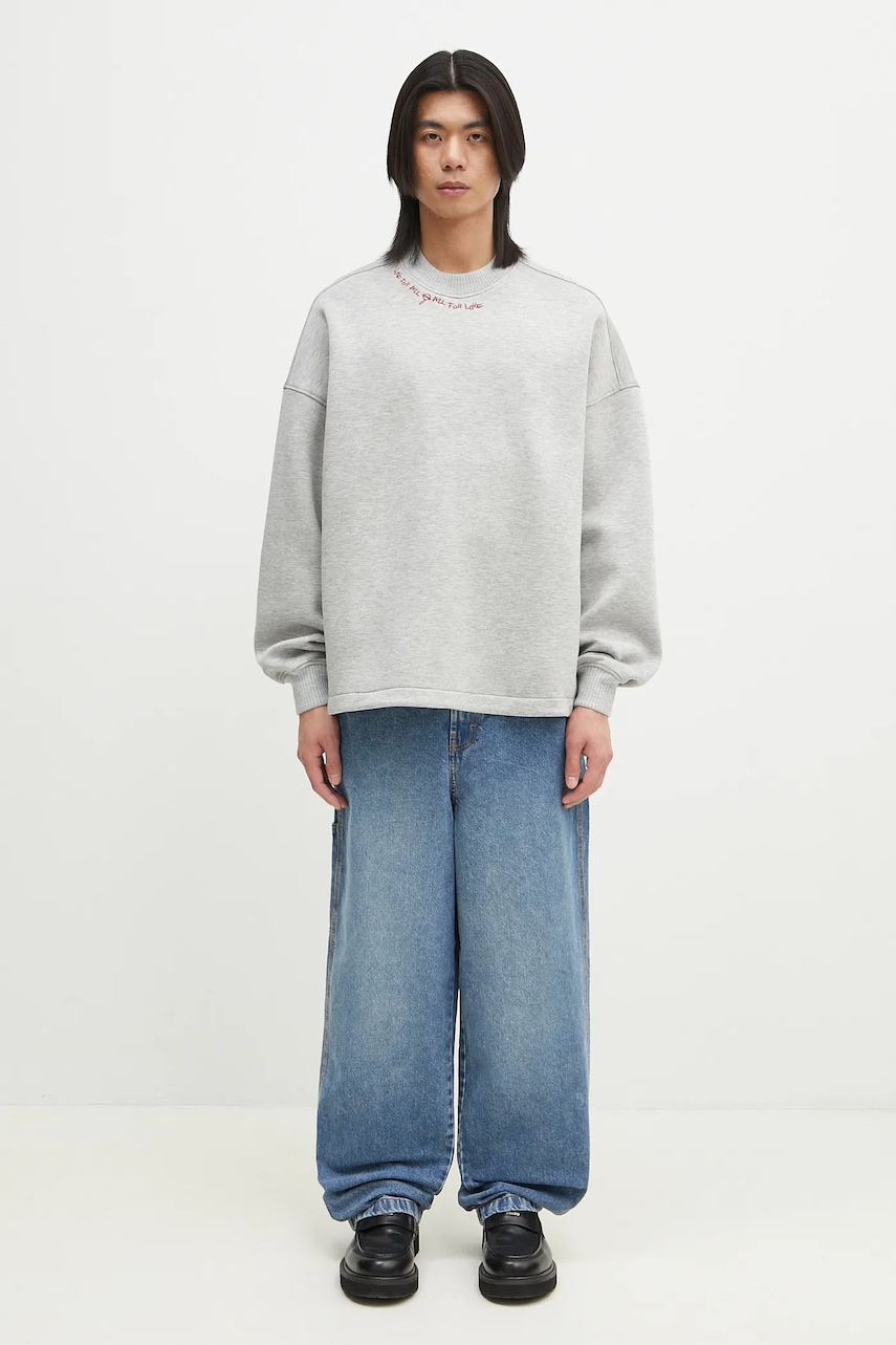 Mikina Fiorucci Neoprene Embroidered Neck Relaxed Fit (obrázek 9)