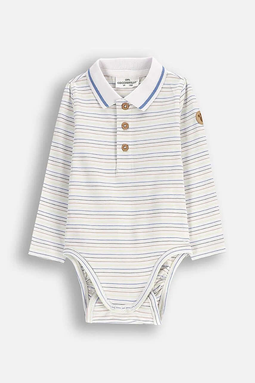 Levně Kojenecké body Coccodrillo MONOCHROME BOY NEWBORN
