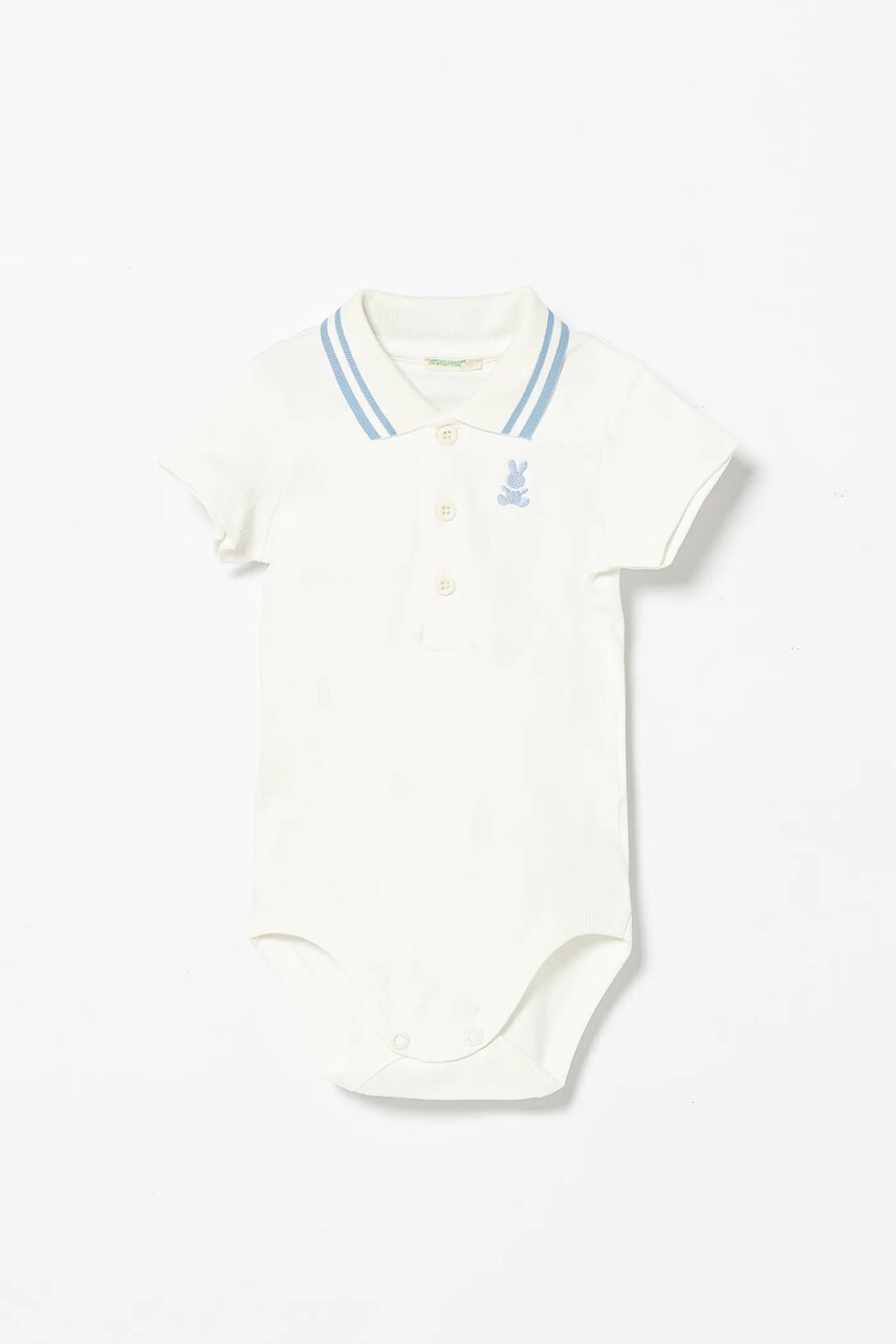 United Colors of Benetton body din bumbac pentru bebeluși 3CDIAB00M