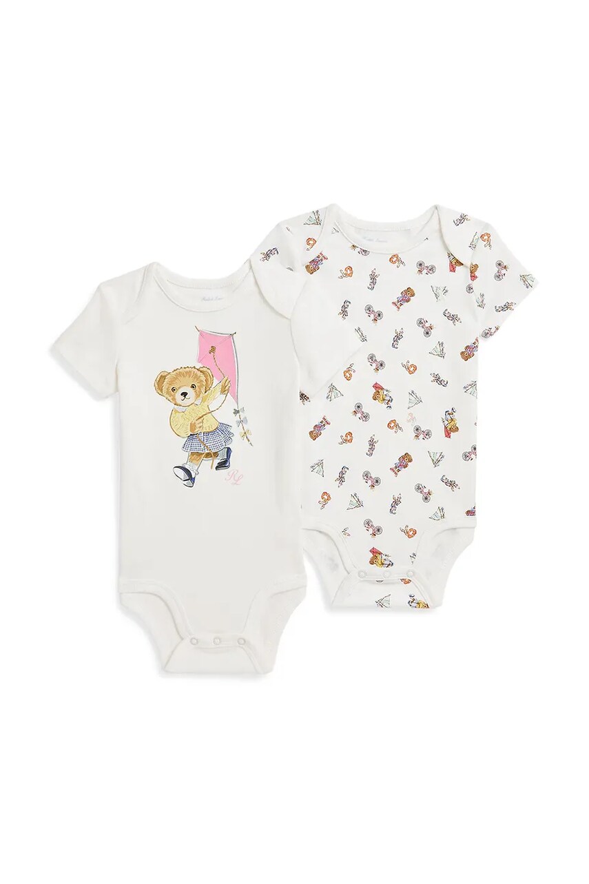 Levně Bavlněné kojenecké body Polo Ralph Lauren 2-pack 310963927001
