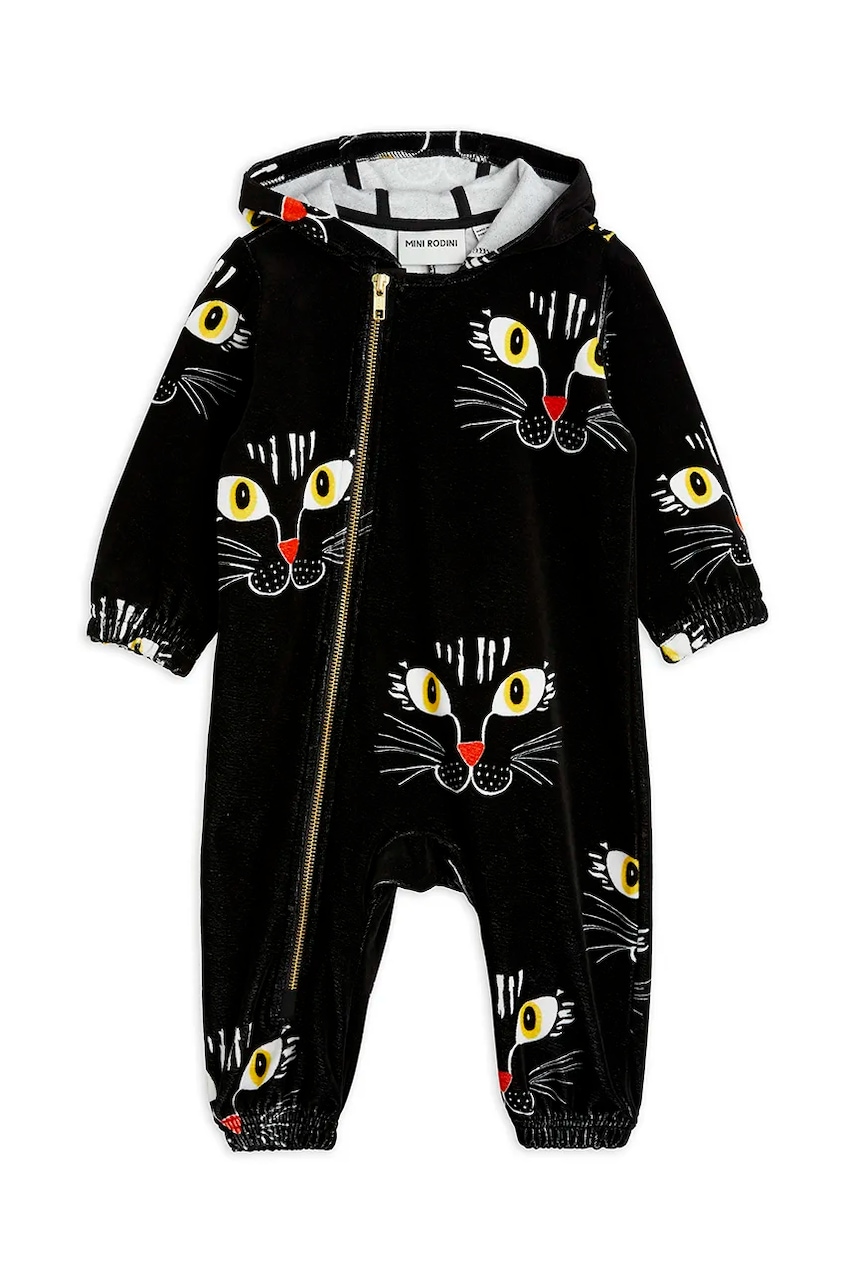 Mini Rodini salopete din bumbac pentru bebelusi Cat face 2374012199