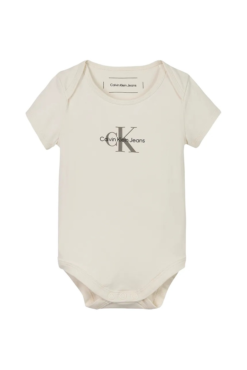 

Бебешко боди Calvin Klein Jeans IN0IN00014, Бежов