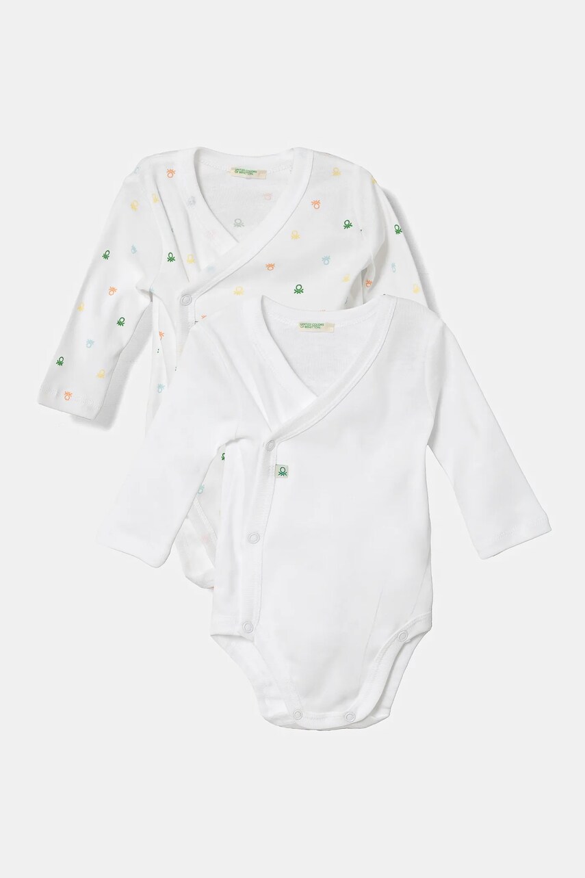 United Colors of Benetton body din bumbac pentru bebelusi 2-pack 3PWB0B00U
