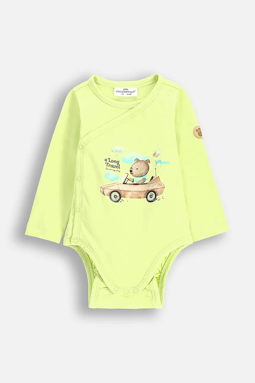 

Бебешко боди Coccodrillo MONOCHROME BOY NEWBORN, Зелен