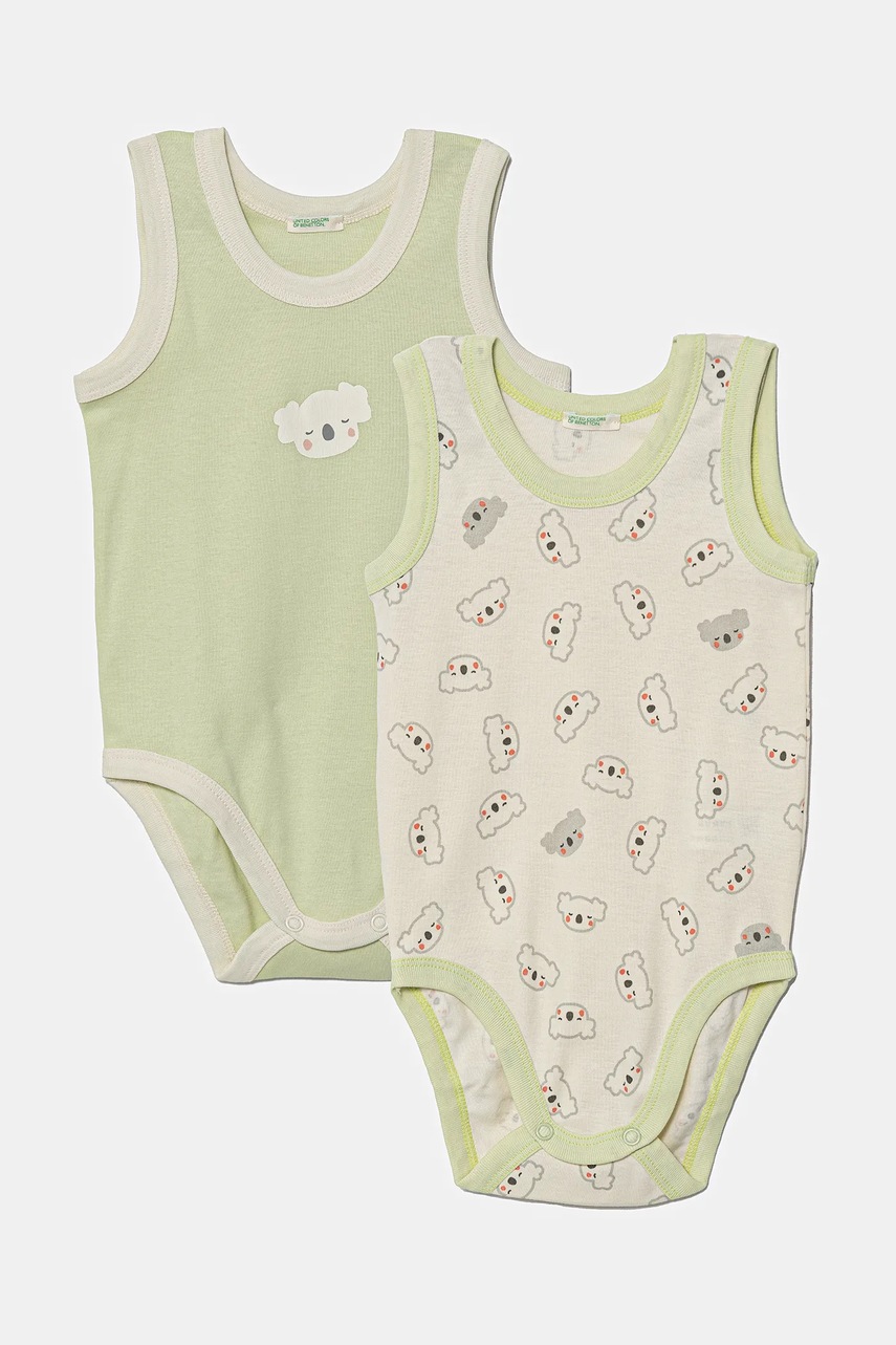 United Colors of Benetton body din bumbac pentru bebelusi 2-pack 3GI70B00Y