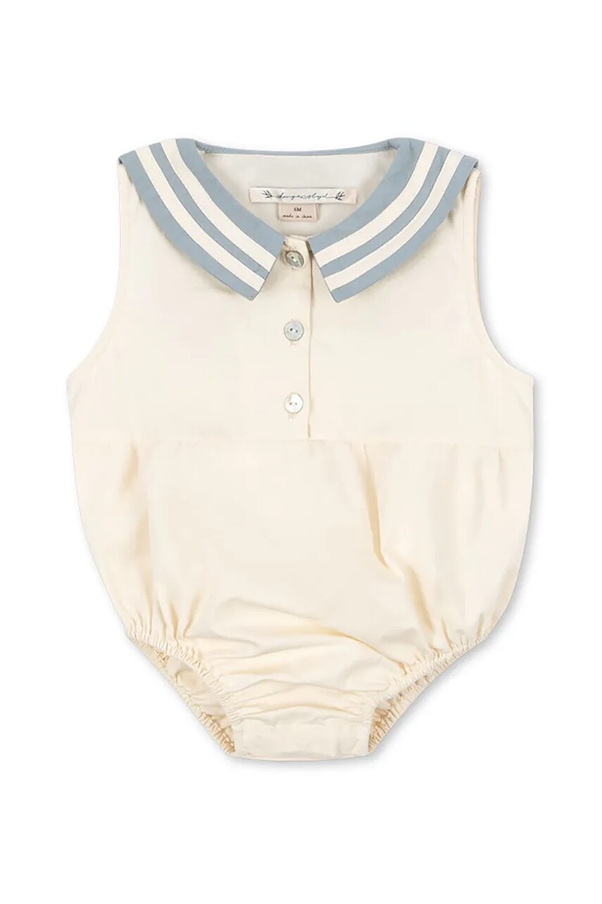 Konges Sløjd body din bumbac pentru bebelusi CELEBRATION SAILOR ROMPER GOTS KS103575