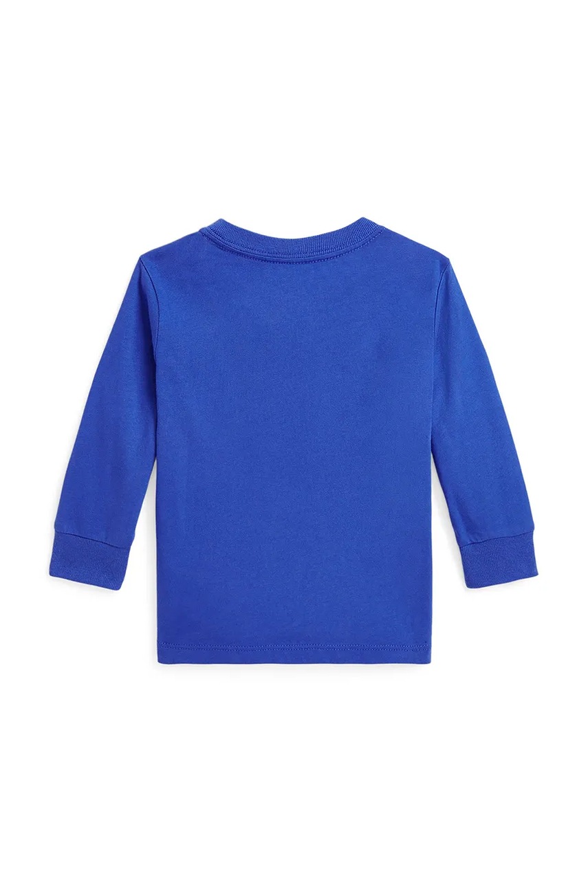 Хлопковый детский лонгслив Polo Ralph Lauren с принтом 320883620009
