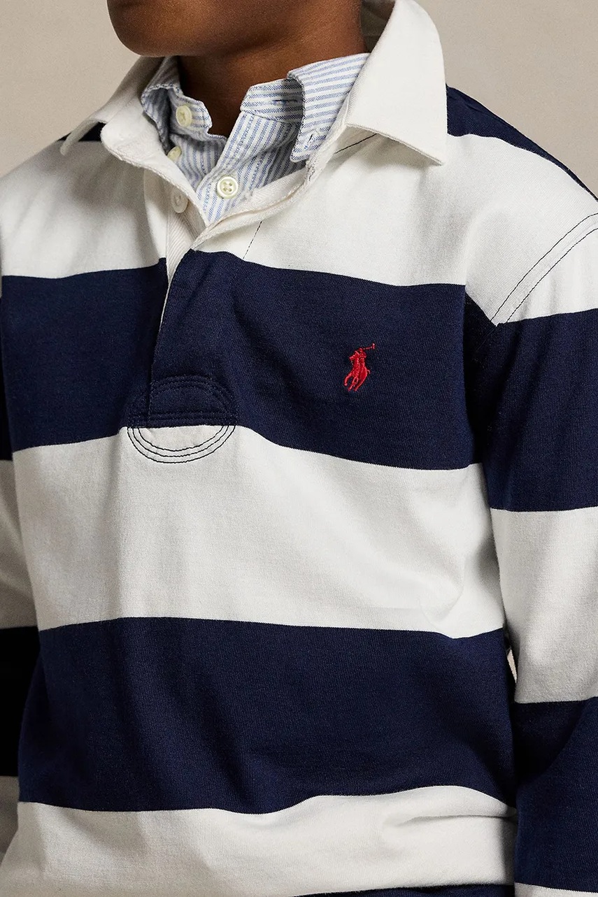 Detská bavlnená košeľa s dlhým rukávom Polo Ralph Lauren