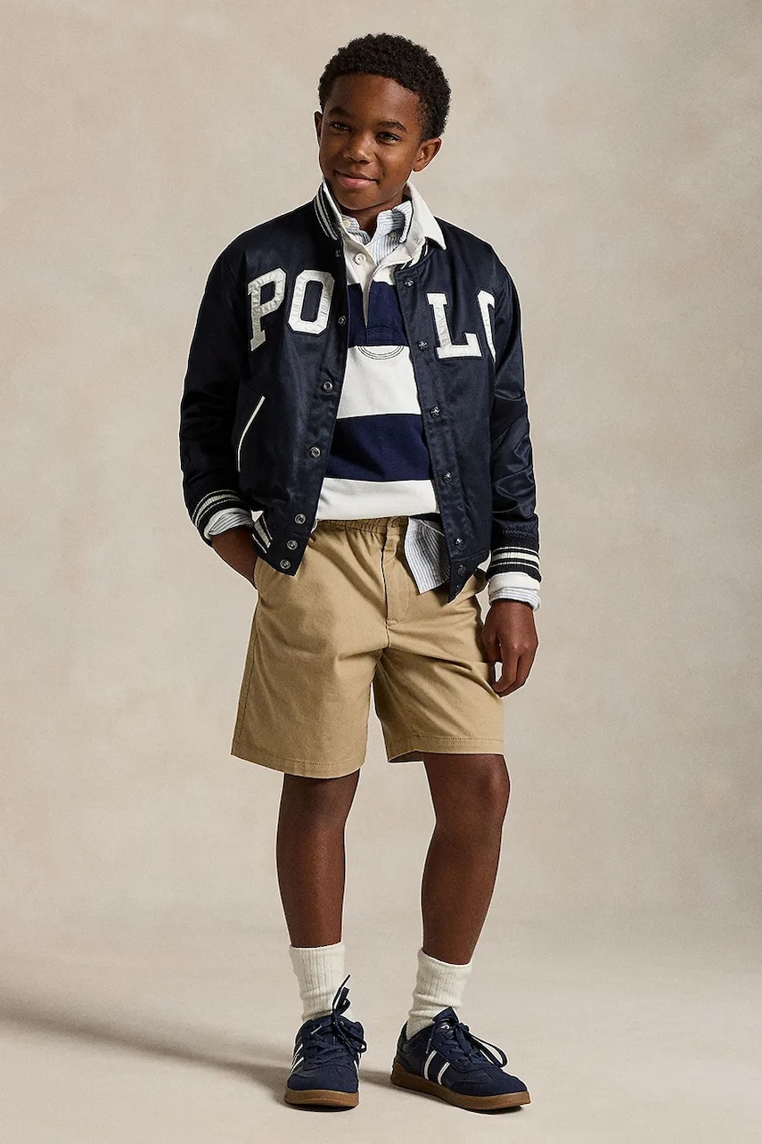 Detská bavlnená košeľa s dlhým rukávom Polo Ralph Lauren