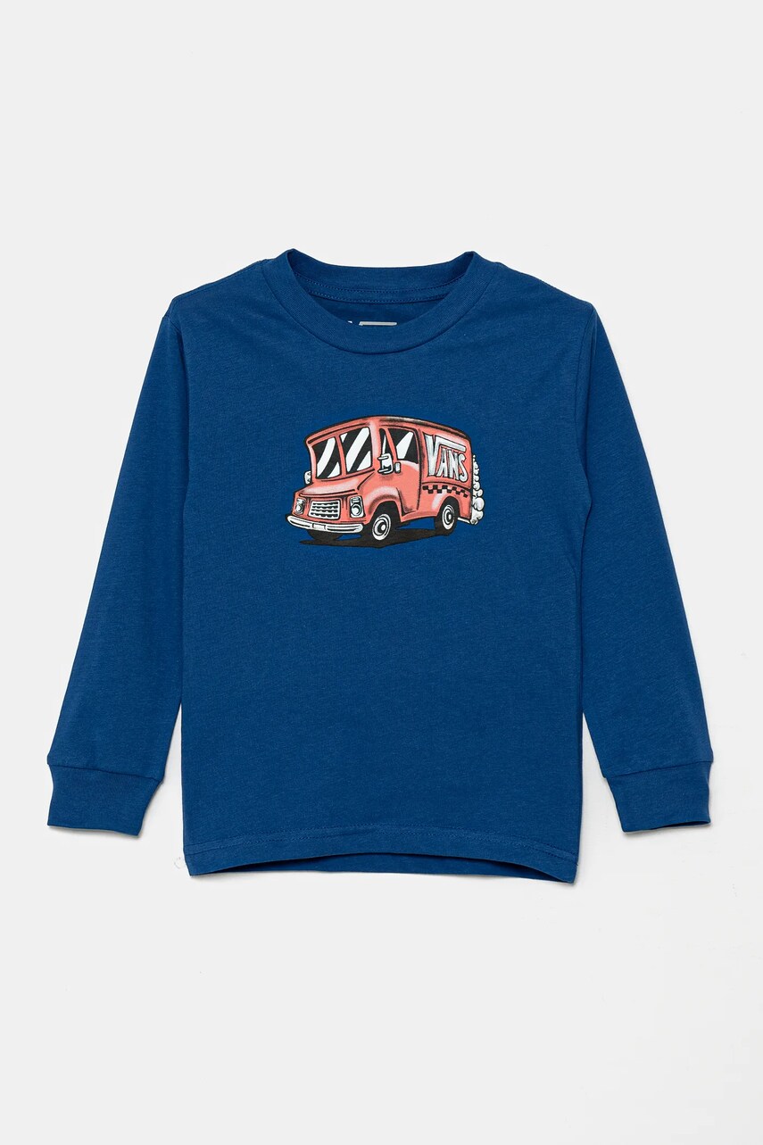 Vans longsleeve din bumbac pentru copii Free Shipping cu imprimeu, VN000MMF7WM1