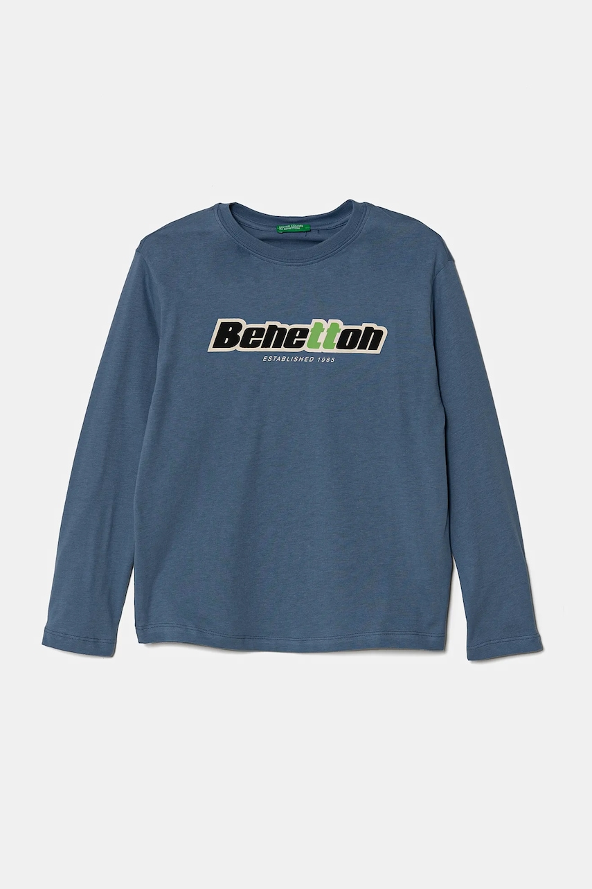 United Colors of Benetton longsleeve din bumbac pentru copii cu imprimeu, 3I1XC10N5