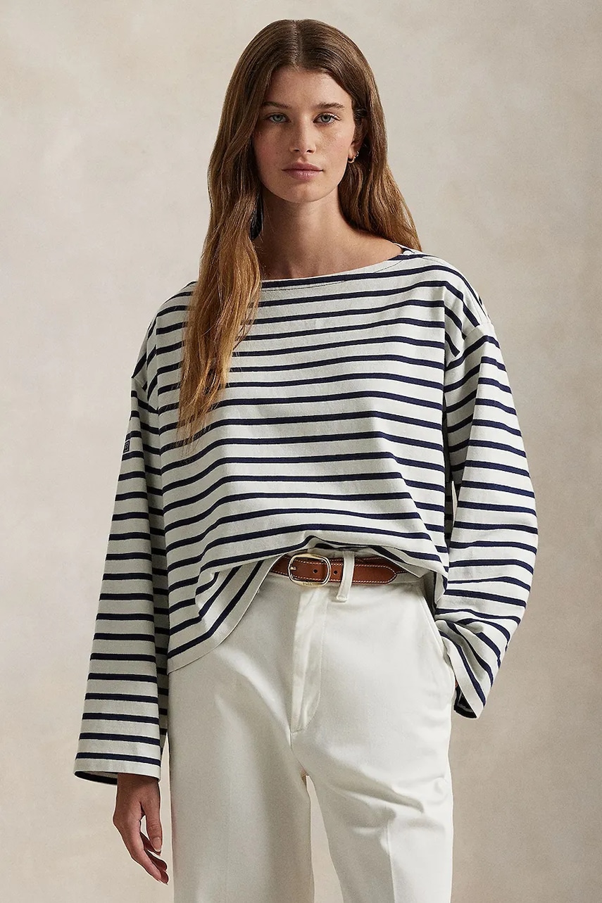 Βαμβακερή μπλούζα με μακριά μανίκια Polo Ralph Lauren