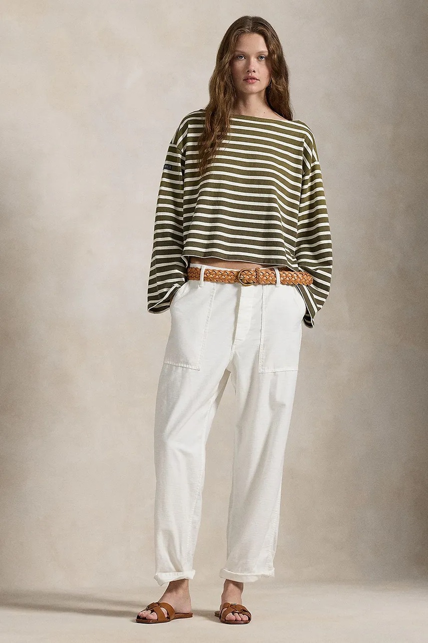 Polo Ralph Lauren pamut hosszúujjú zöld, 211959103 termék 2. képe