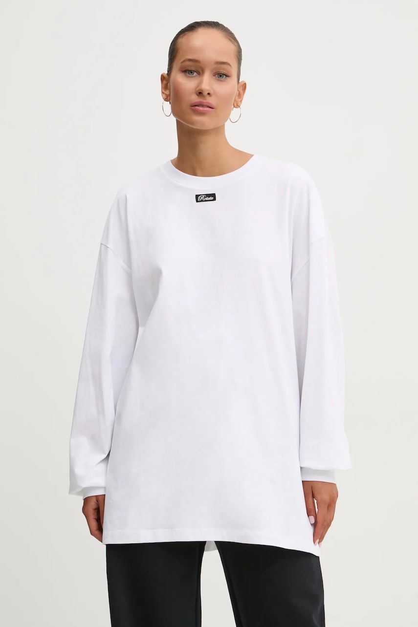 Rotate longsleeve din bumbac culoarea alb, 113745400 Rotate longsleeve din bumbac culoarea alb, 113745400