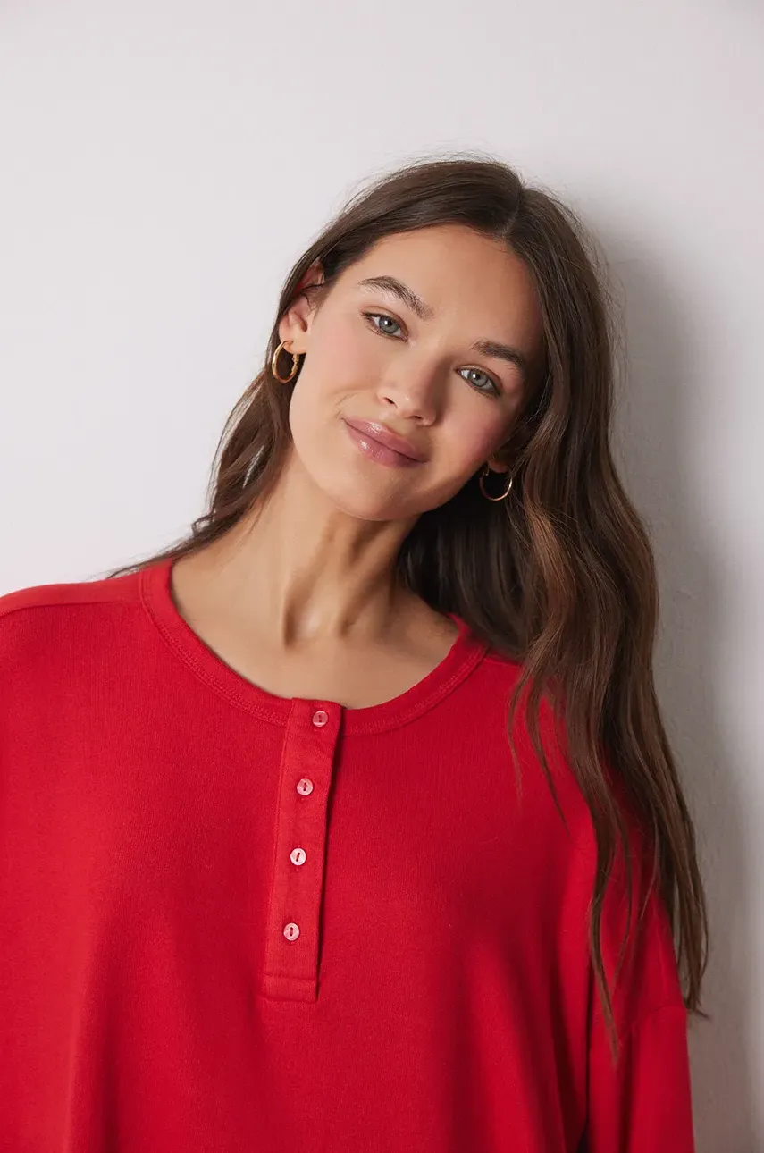 Пижамный лонгслив womensecret MIX AND MATCH PERFECT MATCH женский цвет красный 3278429 Пижамный лонгслив womensecret MIX AND MATCH PERFECT MATCH женский цвет красный 3278429