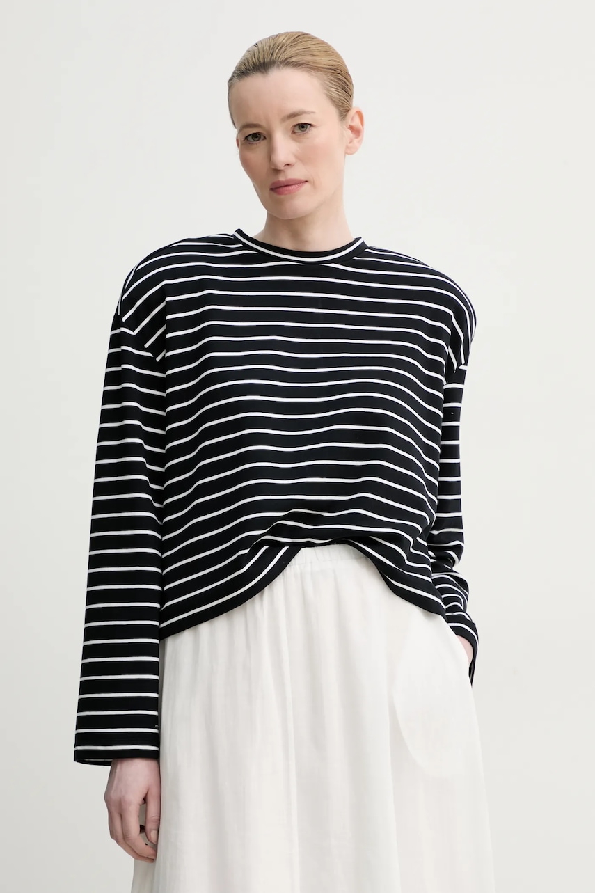 Gestuz longsleeve culoarea negru, 10909341