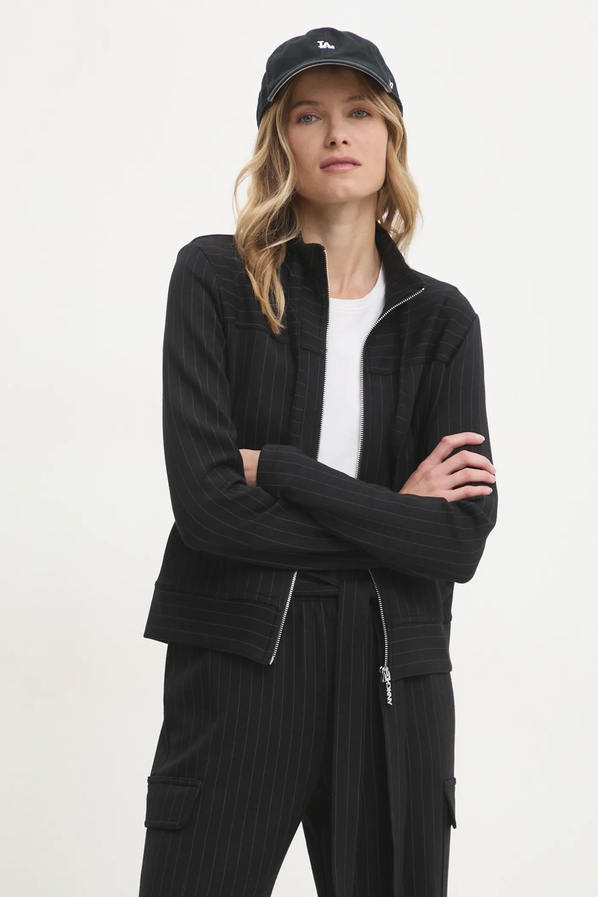 Dkny bluză culoarea negru, cu imprimeu, P4KE6ZNG