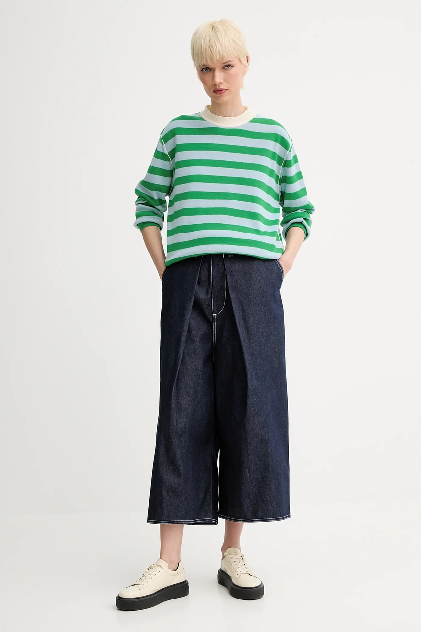 Βαμβακερό πουλόβερ Sunnei χρώμα: πράσινο, RTWXKNW015 φωτογραφία