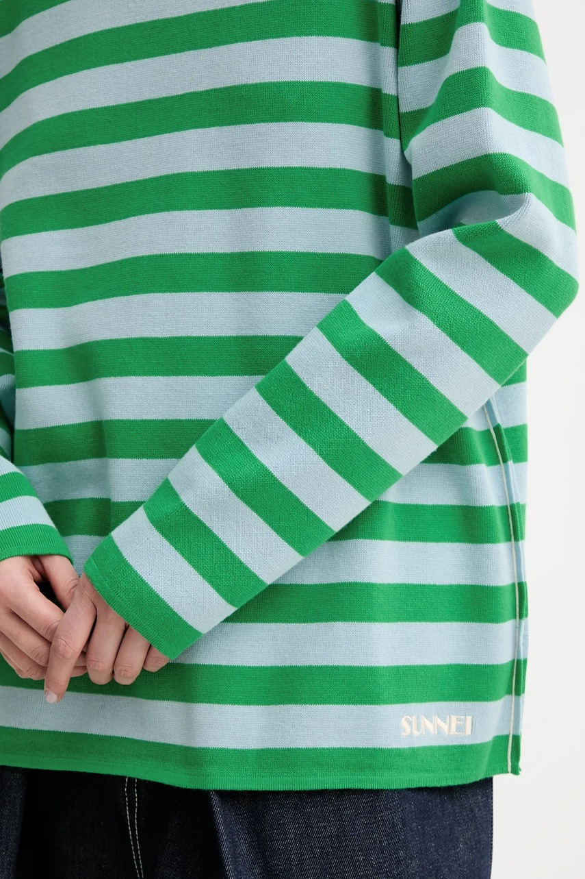 Βαμβακερό πουλόβερ Sunnei χρώμα: πράσινο, RTWXKNW015 φωτογραφία