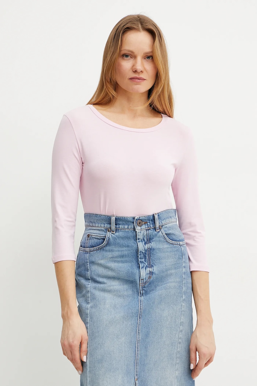 Weekend Max Mara longsleeve culoarea roz, 2515971021600 Weekend Max Mara longsleeve culoarea roz, 2515971021600