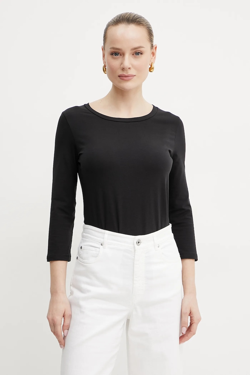 Weekend Max Mara longsleeve culoarea negru, 2515971021600